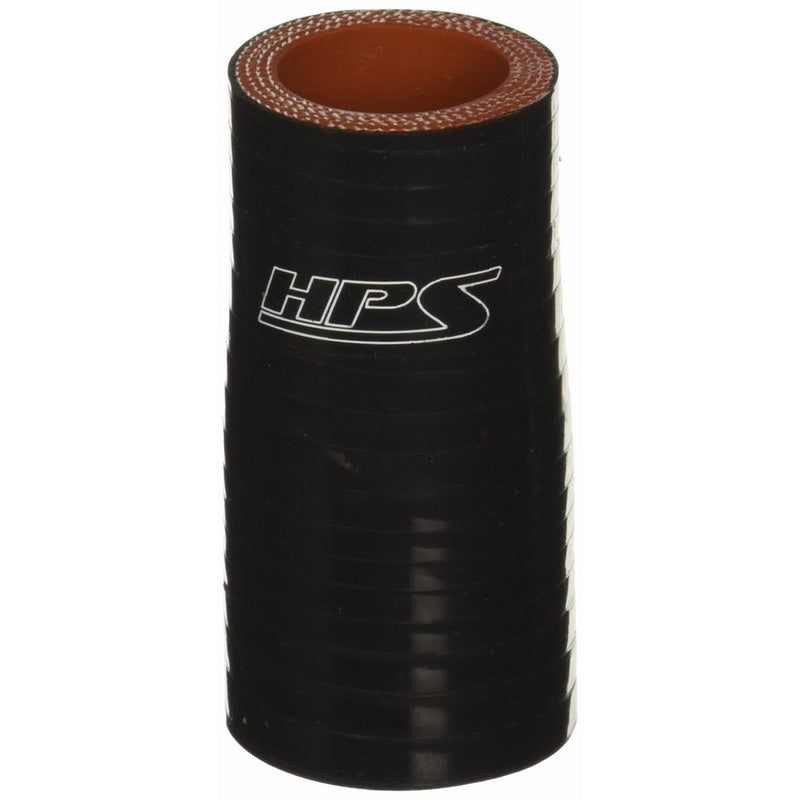 HPS HTSR-100-112-BLK Silicone High Temperature 4-ply Reinforced Reducer Coupler Hose, 100 PSI Maximum Pressure, 3" Length, 1" > 1-1/8" ID, Black