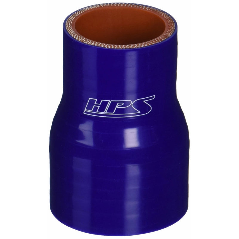 HPS HTSR-138-175-BLUE Silicone High Temperature 4-ply Reinforced Reducer Coupler Hose, 100 PSI Maximum Pressure, 3" Length, 1-3/8" > 1-3/4" ID, Blue