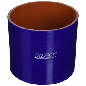 HPS HTSC-500-L4-BLUE Silicone High Temperature 4-ply Reinforced Straight Coupler Hose, 45 PSI Maximum Pressure, 4" Length, 5" ID, Blue