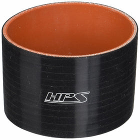 HPS HTSC-425-BLK Silicone High Temperature 4-Ply Reinforced Straight Coupler Hose, 65 PSI Maximum Pressure, 3" Length, 4.25" ID, Black
