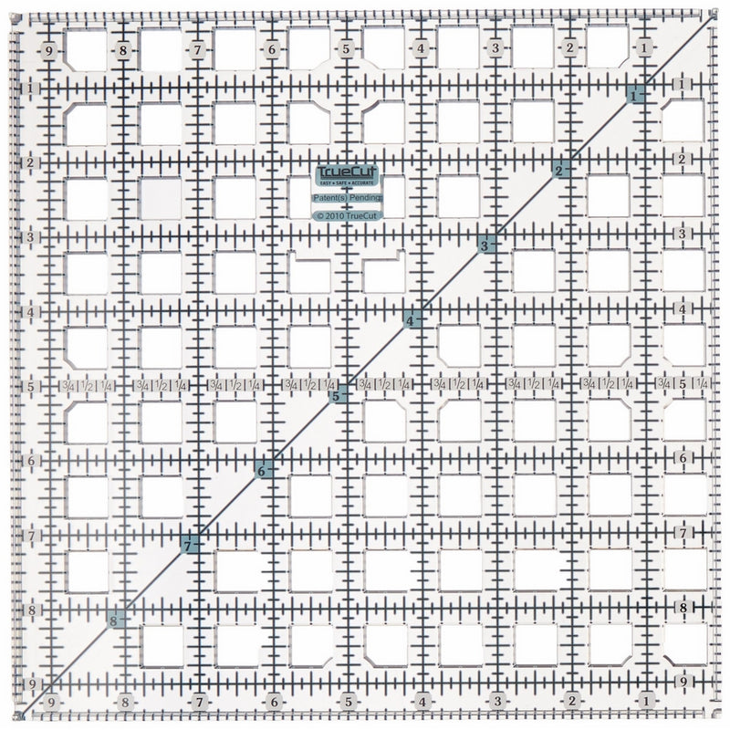 TrueCut Ruler 9-1/2"X9-1/2"-