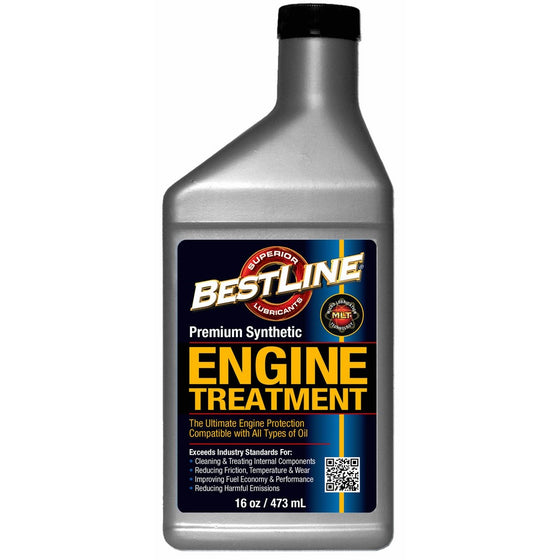 BestLine 853796001049 Premium Synthetic Engine Treatment for Gasoline Engines - 16 oz.