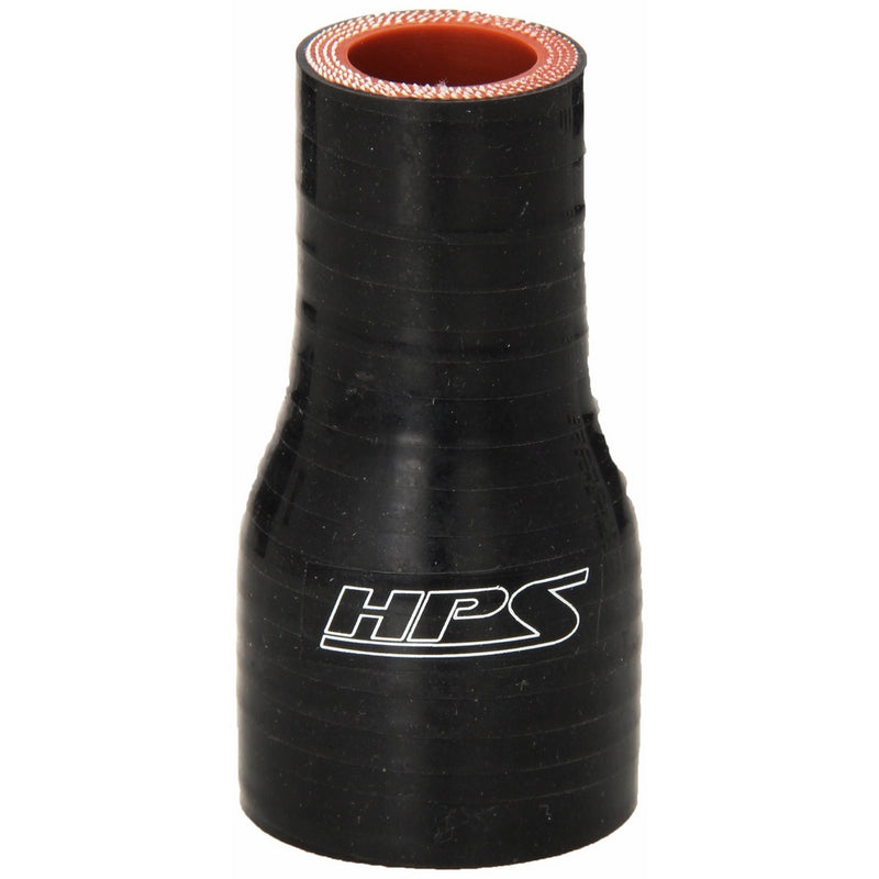 HPS HTSR-075-125-BLK Silicone High Temperature 4-ply Reinforced Reducer Coupler Hose, 100 PSI Maximum Pressure, 3" Length, 3/4" > 1-1/4" ID, Black