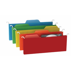 Find-It Tab View Mini Hanging File Folders, Assorted Colors, 6 Pack (FT07184)