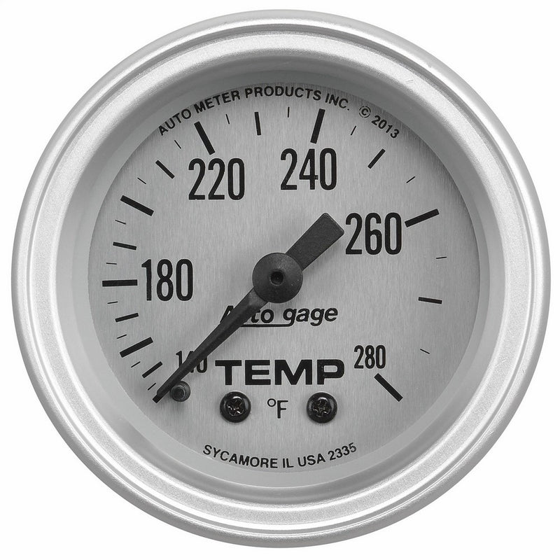 Auto Meter 2335 Silver 2-1/16" Temperature Gauge with Panel
