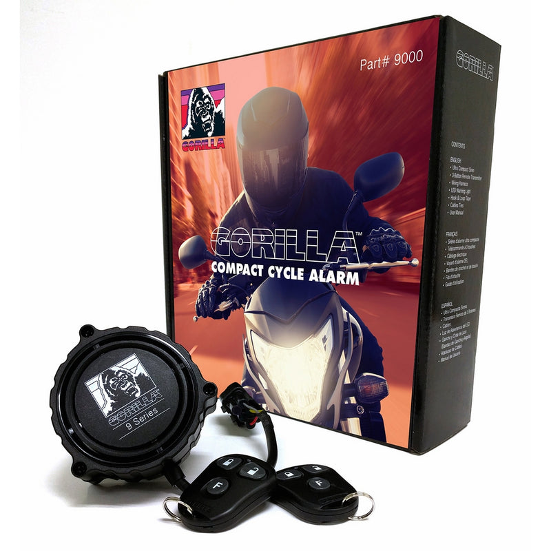 Gorilla Automotive 9000-2R Motorcycle Alarm with Two Remote Transmitters