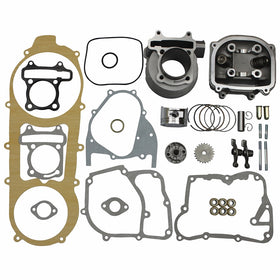 GOOFIT 57.4mm Bore Cylinder Kit 150cc Big Bore GY6 Engine Rebuild Kit Cylinder Head Chinese Scooter