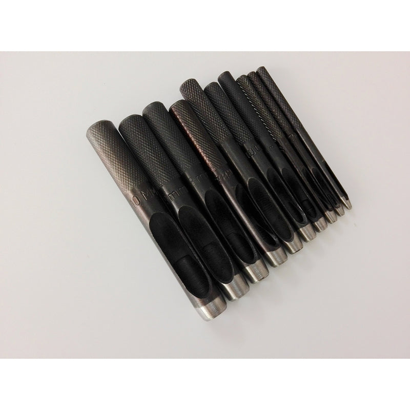 Gaosi ToolsProfessional DIY Leathercraft Tools 10 in 1 Black High Quality Carbon Steel Changeable Hole Punch. With 10 Tip Sizes 1.0-2.0- 3.0--4.0-5.0-6.0-7.0-8.0-9.0-10.0mm