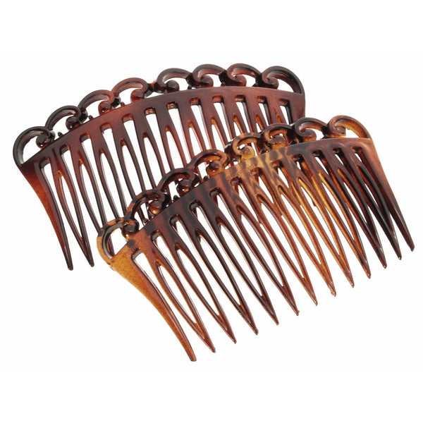 France Luxe Small Filigree Comb Pair - Tortoise