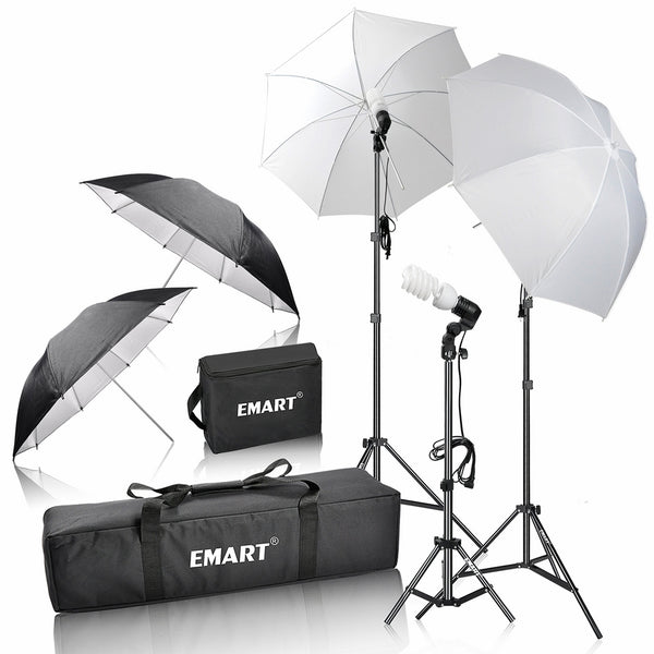 Emart 600W Photography Photo Video Portrait Studio Day Light Umbrella Continuous Lighting Kit