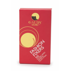 Double Sided, Adhesive, Clear Fashion Tape Strips (Pack of 108, 3.3in x 0.5in, 30ft) Adjustable Two Side Fabric Hem Tapes for Clothes. #1 Voted in Hollywood. Fashion Fixers by Gaudy Guru