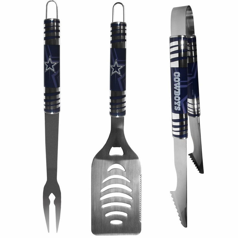 NFL Dallas Cowboys Tailgater BBQ Set (3 Piece), Steel