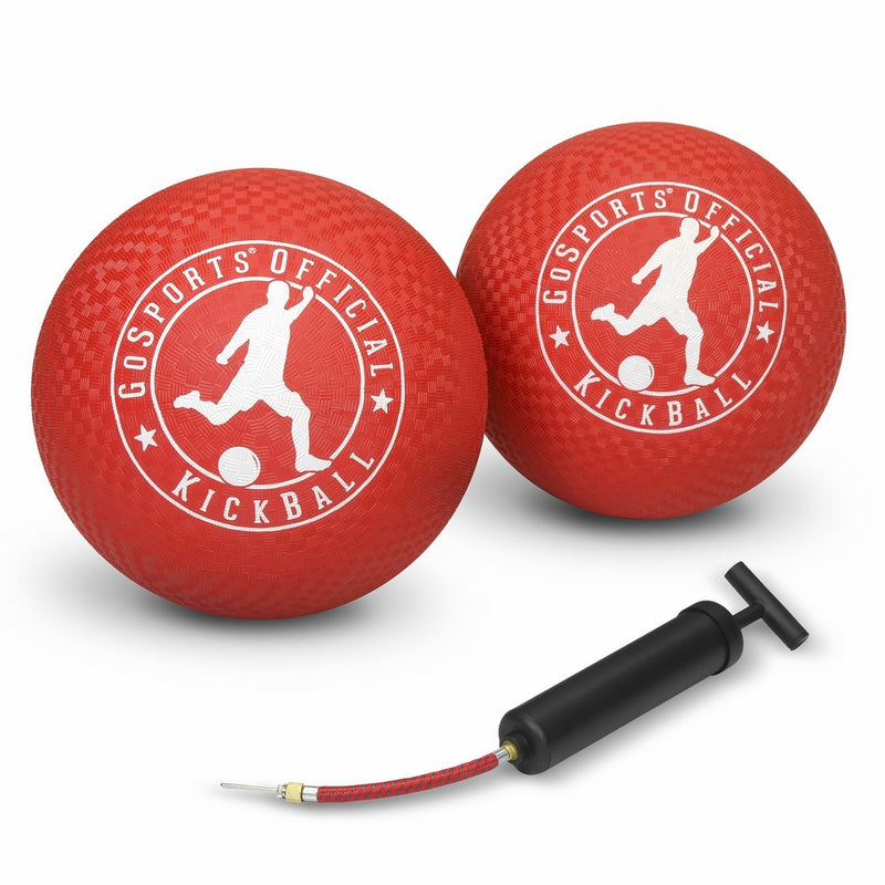GoSports Official Kickball with Pump (2 Pack), 10"