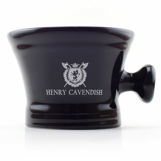 Henry Cavendish Gentleman's Ceramic Shaving Soap Bowl with Handle. Enhance Your Shave with the Best Mug and get a Good Shaving Brush.