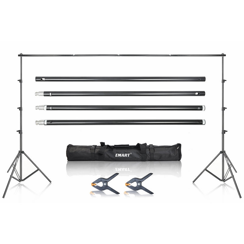 Emart Photo Backdrop Stand, 8.5 x 10Ft Photography Background Stand Support System Kit for Video Studio Photo Booth Props Muslin