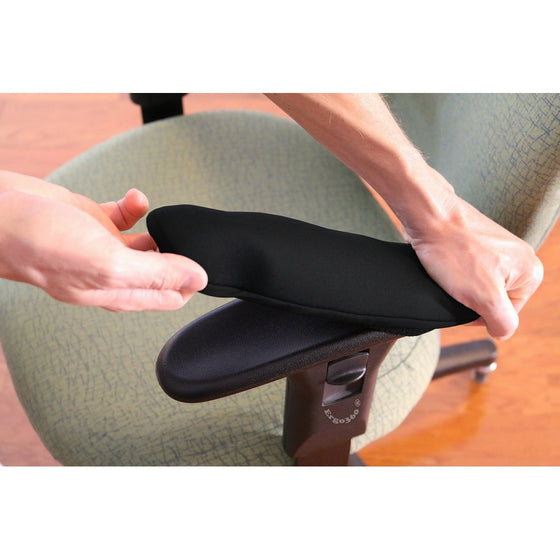 Soft Chair Arm Pad Covers Stretch Over Armrests 10.5" to 13" Long. Restore, Protect, and Cushion Chair Armrests. Complete Set of 2. Simple Installation.