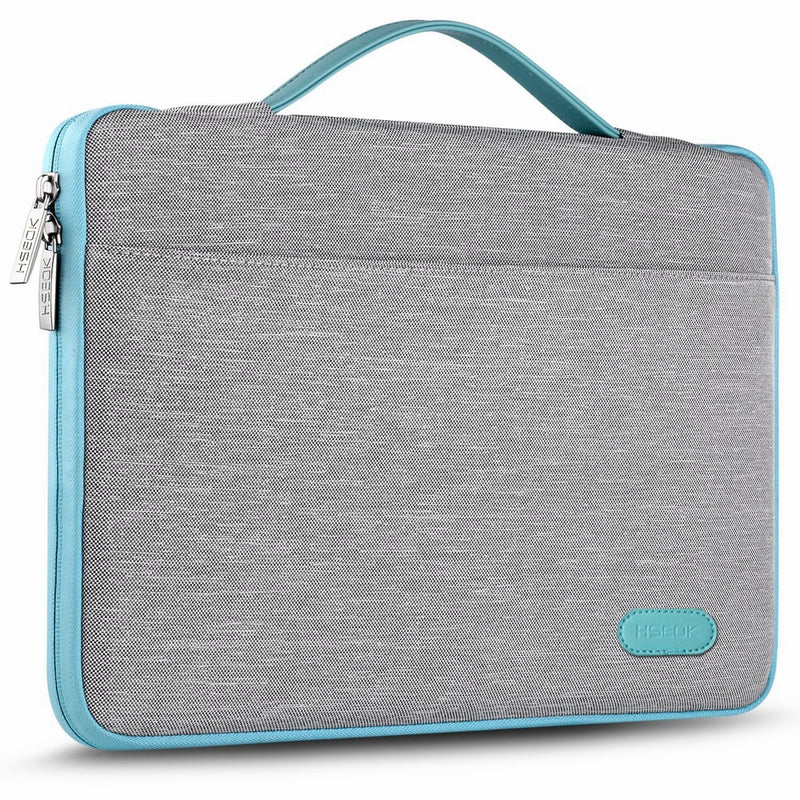 HSEOK 13-13.3 Inch Laptop Sleeve Case, Environmental-Friendly Spill-Resistant Briefcase for 13-Inch MacBook Air/Pro, iPad Pro 12.9-Inch, Surface Laptop/Book/Pro3/Pro4 and Most 14-Inch Laptop, Gray