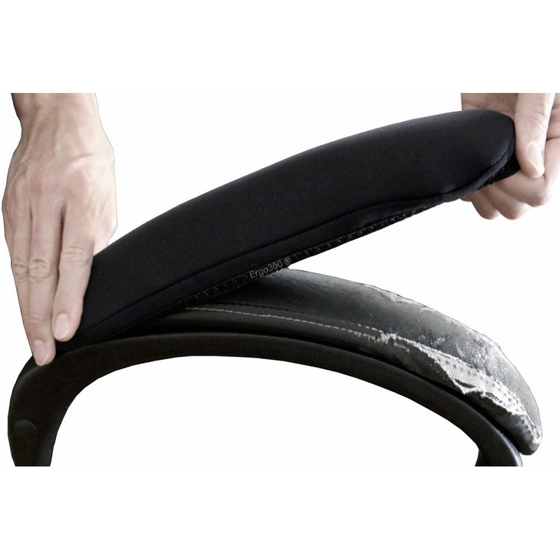 Soft Chair Arm Pad Covers Stretch Over Armrests 13" to 18" Long. Restore, Protect, and Cushion Chair Armrests. Complete Set of 2. Simple Installation.