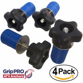 Polaris Lock & Ride Knob Tie Down Anchor Kit - Set of 4 Lock and Ride Knob Anchors for RZR, Sportsman and Ace ATV's by GripPRO ATV Anchors
