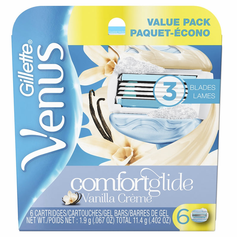 Gillette Venus ComfortGlide Vanilla Crème Women's Razor Blades - 6 Refills