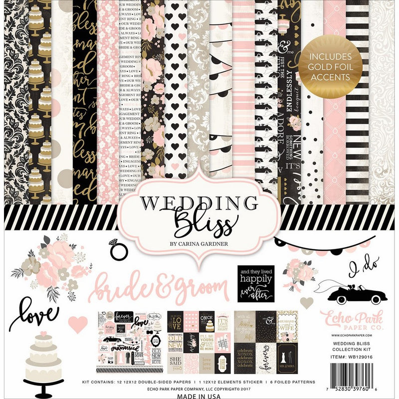 Echo Park Paper Company Wedding Bliss Collection Kit