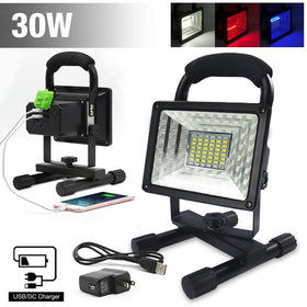 eTopLighting 30W Portable LED Emergency Flood Light, Camping Light, Work Light, Emergency SOS Function Flashers and Two USB Port Power Bank, 36 LED Beads, APL1718