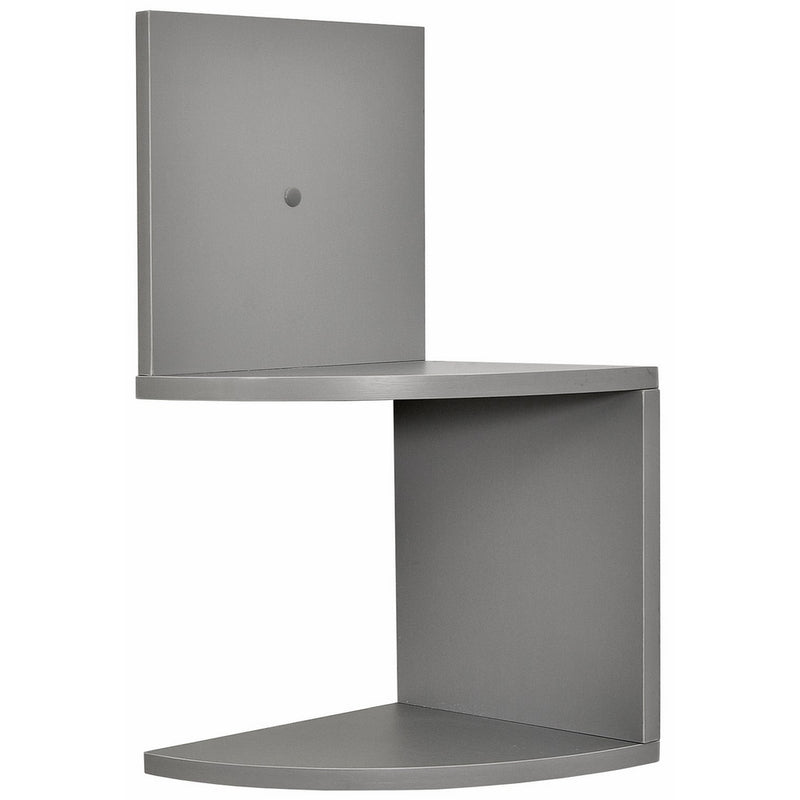 Greenco Modern Design 2 Tier Corner Floating Shelves, Gray Finish