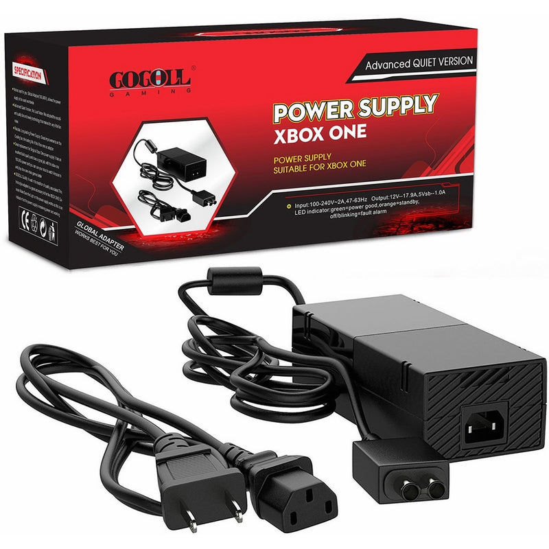 GOGOLL Xbox One Power Supply Brick with Cable, [Advanced QUIET VERSION] Power Supply Charger Cord Replacement for Xbox One