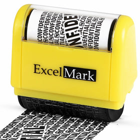 ExcelMark Identity Theft Protection Stamp - Privacy Protection At Your Fingertips Anti Theft Roller Stamps Keep Your Personal Information Confidential A Must For Your Home and Office Supplies