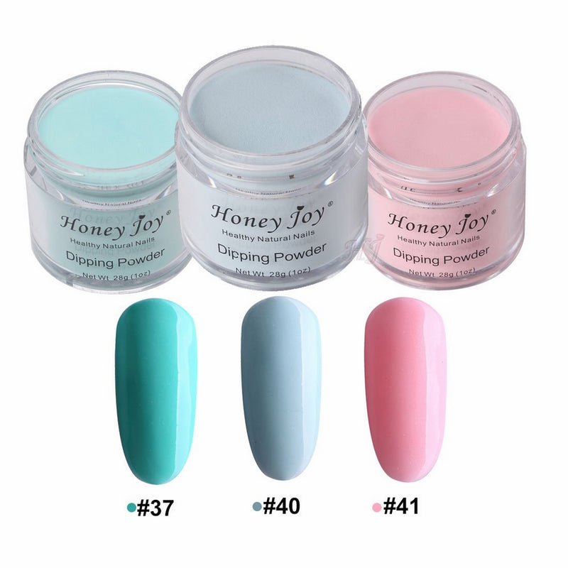 3pcs 28g/Box Multi Colorful Dipping Powder Without Lamp Cure Nails Dip Powder Summer Gel Nail Color Powder Natural Dry (37-40-41)