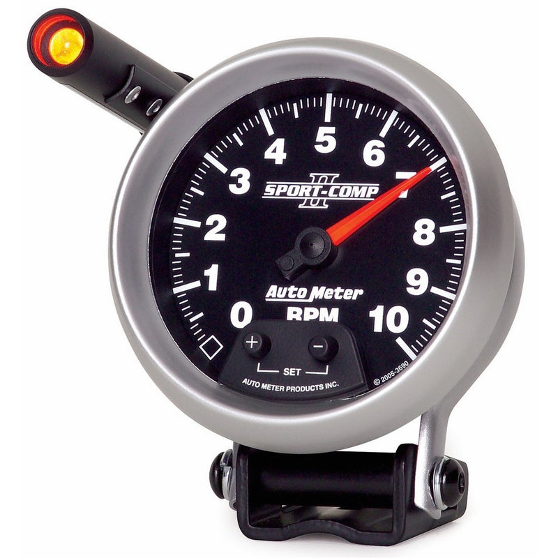 Auto Meter 3690 Sport-Comp II 3-3/8" 10000 RPM Shift-Lite Tachometer