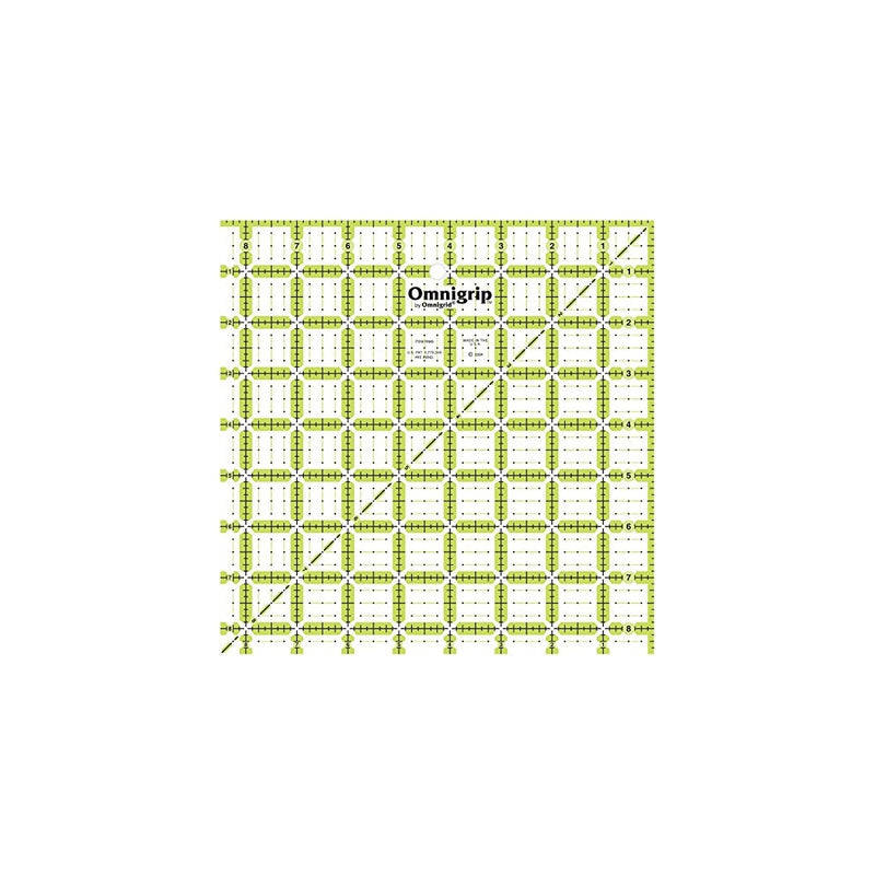 Omnigrip Neon Quilters Ruler - 8-1/2 Inch x8-1/2 Inch