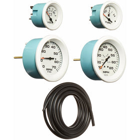 Sierra International Arctic 4 Gauge Outboard Set Includes Speedometer, Tachometer, Voltmeter & Fuel Gauges