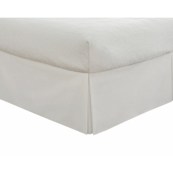 Lux Hotel Bedding Tailored Bed Skirt, Classic 14” Drop Length, Pleated Styling, Twin, White