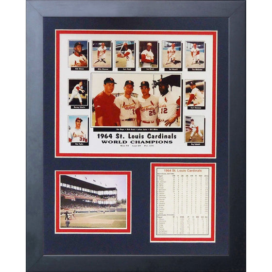 Legends Never Die 1964 St. Louis Cardinals Framed Photo Collage, 11x14-Inch