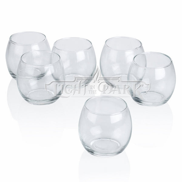 Clear Glass Hurricane Votive Candle Holders Set of 72