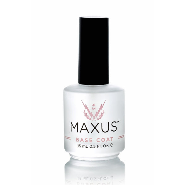 Maxus Nails Base Coat Nail Polish, Prevents from Chipping, and Cracking, Nail Treatment - Clear - 0.5 Ounce