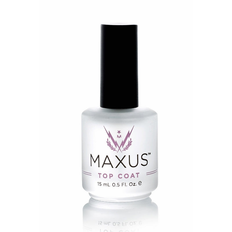 Maxus Nails Top Coat Nail Polish, High Shine, Super Fast Dry, Nail Treatment - Clear - 0.5 Ounce