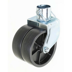 New 6" Dual Trailer Swirl Jack Caster Wheel With Pin - 26038