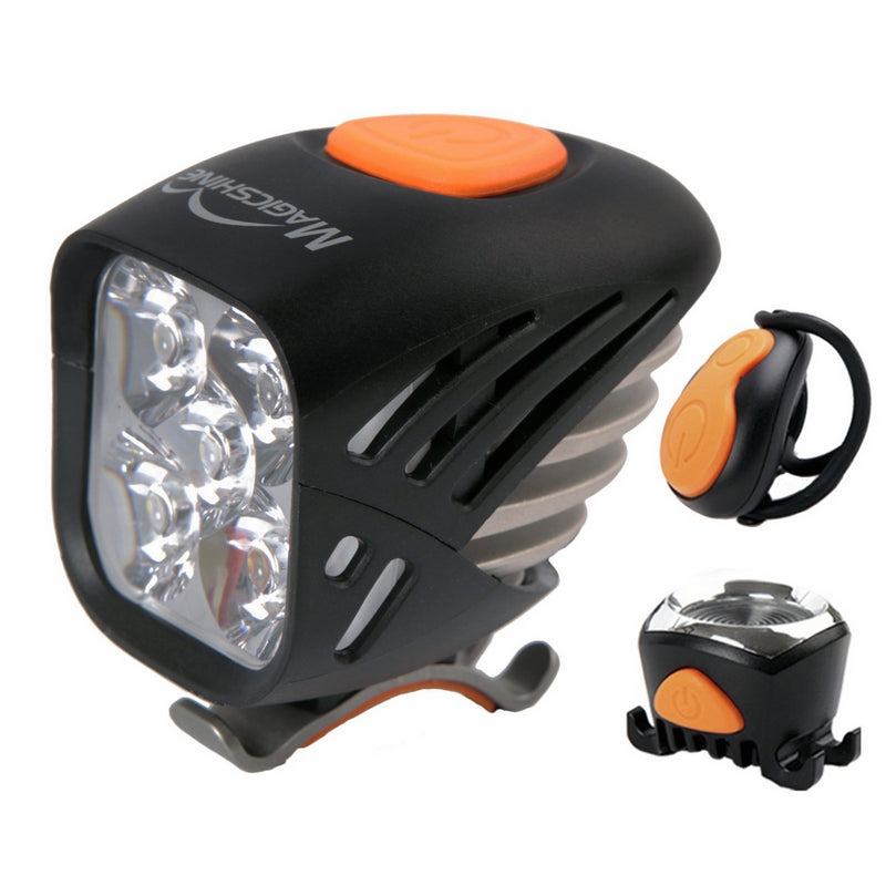 Magicshine MJ 906, High Grade MTB Enduro Bike Light Set, 5000 Lumens of Max output. Wireless Remote Bicycle Lights Front And Rear Combo, LED Bike Tail Light, Perfect Beam Pattern Bright Bike Light