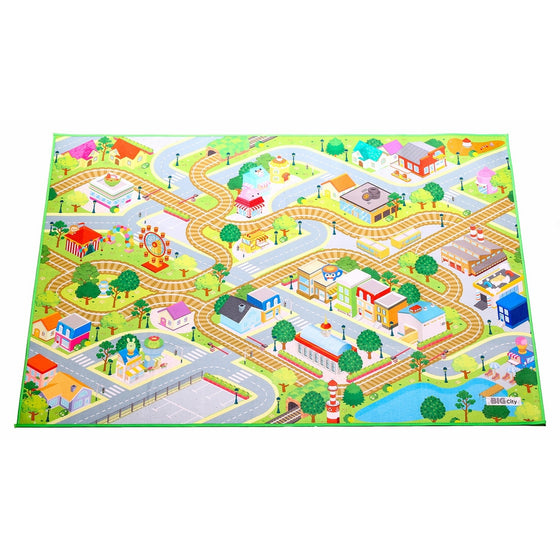 MMP Living Kids Felt Play Mat with non-slip, grip backing, indoor/outdoor, machine washable, 59" L x 39" W