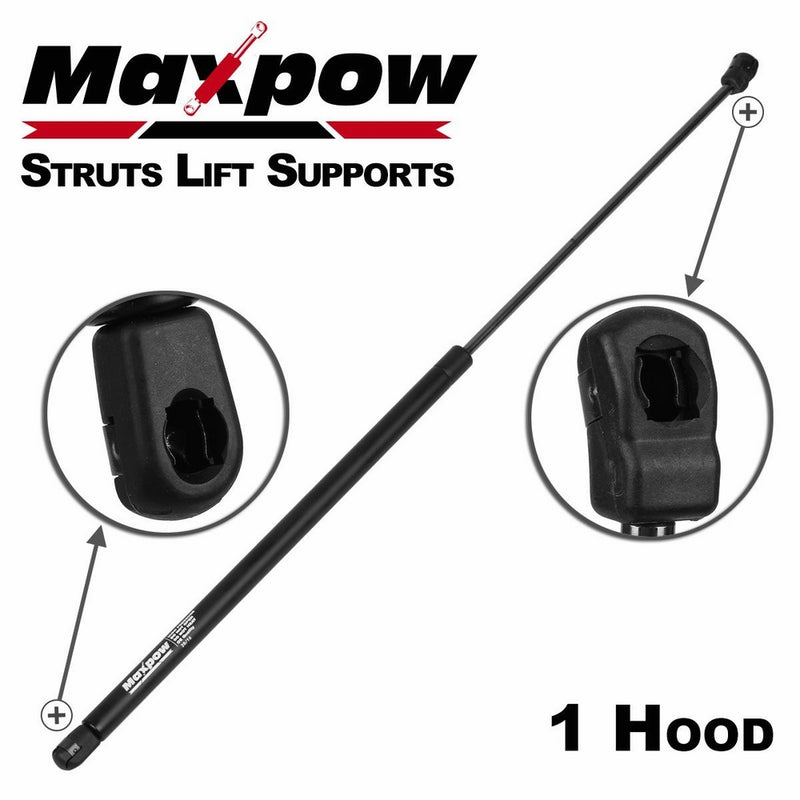 Maxpow 6444 SG101019 Hood Struts Lift Support For 2002 2003 2004 2005 2006 2007 2008 Audi A4 Quattro 4-Door Sedan Pack 1