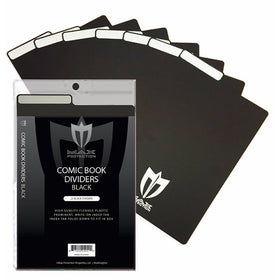 25ct Max Pro Comic Book Dividers - Black - New Design Innovative Flex Fold Tabs