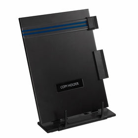 Copy Holder Easel - Portable Document Holder Reading Stand - Adjustable Steel Computer Paper Holder Typing Stand with Removable Clip and Line Guide, Fits Letter-Size Sheets, 9 x 12.5 x 6 Inches