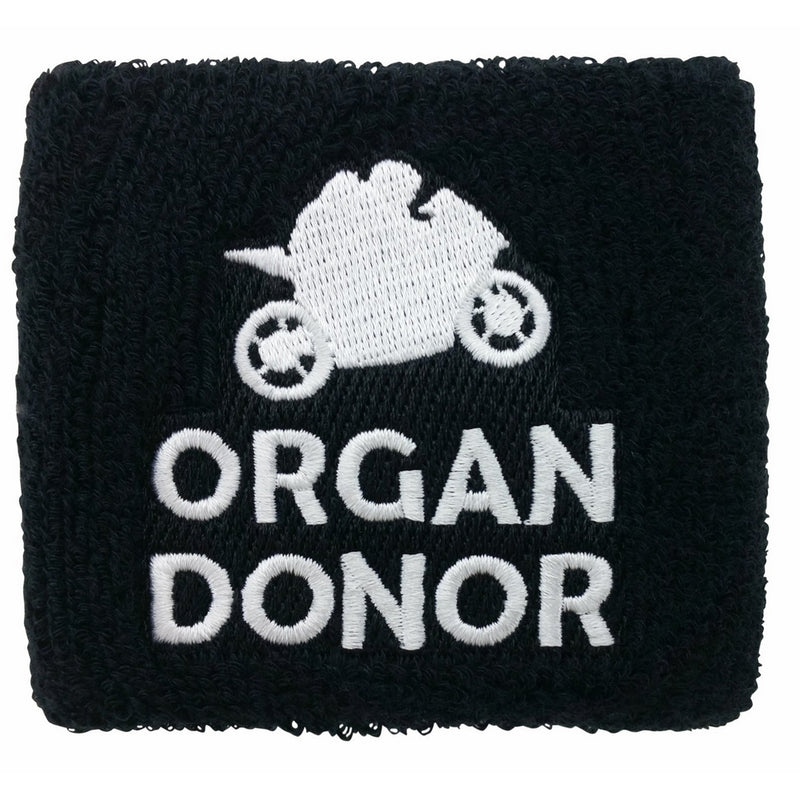 Brake Fluid Reservoir Cover Sock for Motorcycles, Sporbikes and Gifts by Moto Loot (Organ Donor)