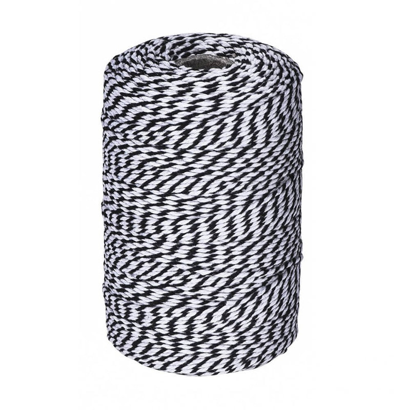 656 Feet Black and White Twine,Cotton Baker's Twine Cotton Cord Crafts Gift Twine String for Christmas Holiday