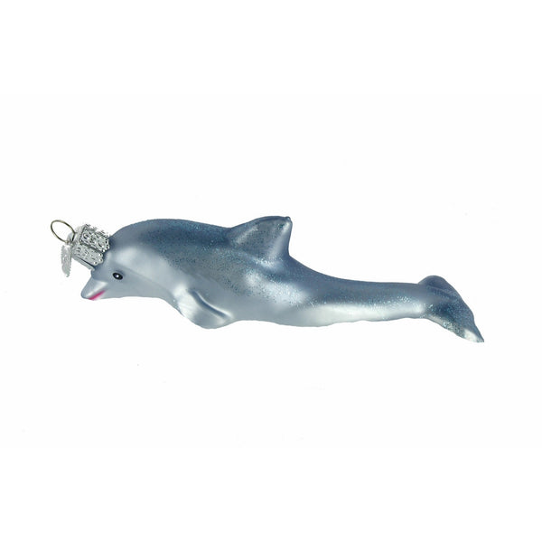 Old World Christmas Playful Dolphin Glass Blown Ornament