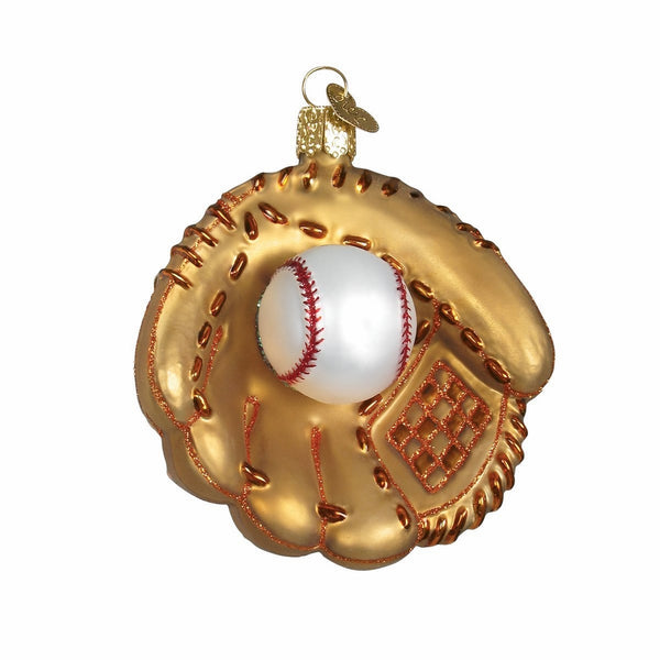 Old World Christmas Baseball Mitt Glass Blown Ornament