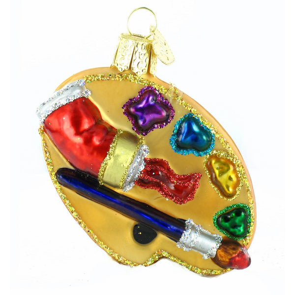 Old World Christmas Artist's Palette Glass Blown Ornament