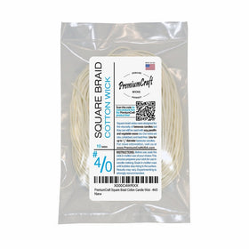 Square Braid Cotton Candle Wick - #4/0